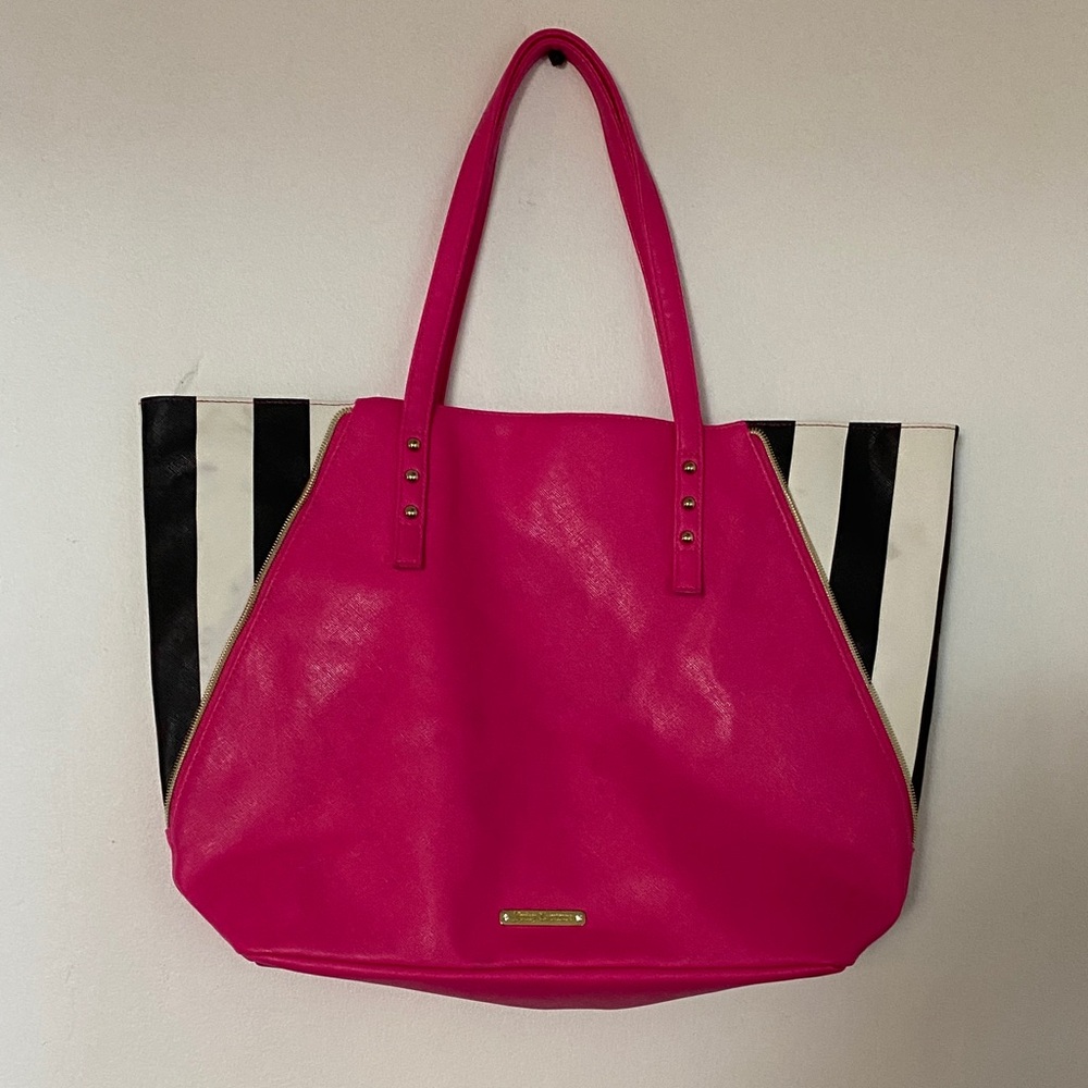 Juicy Couture Pink Tote with Black and White Accents